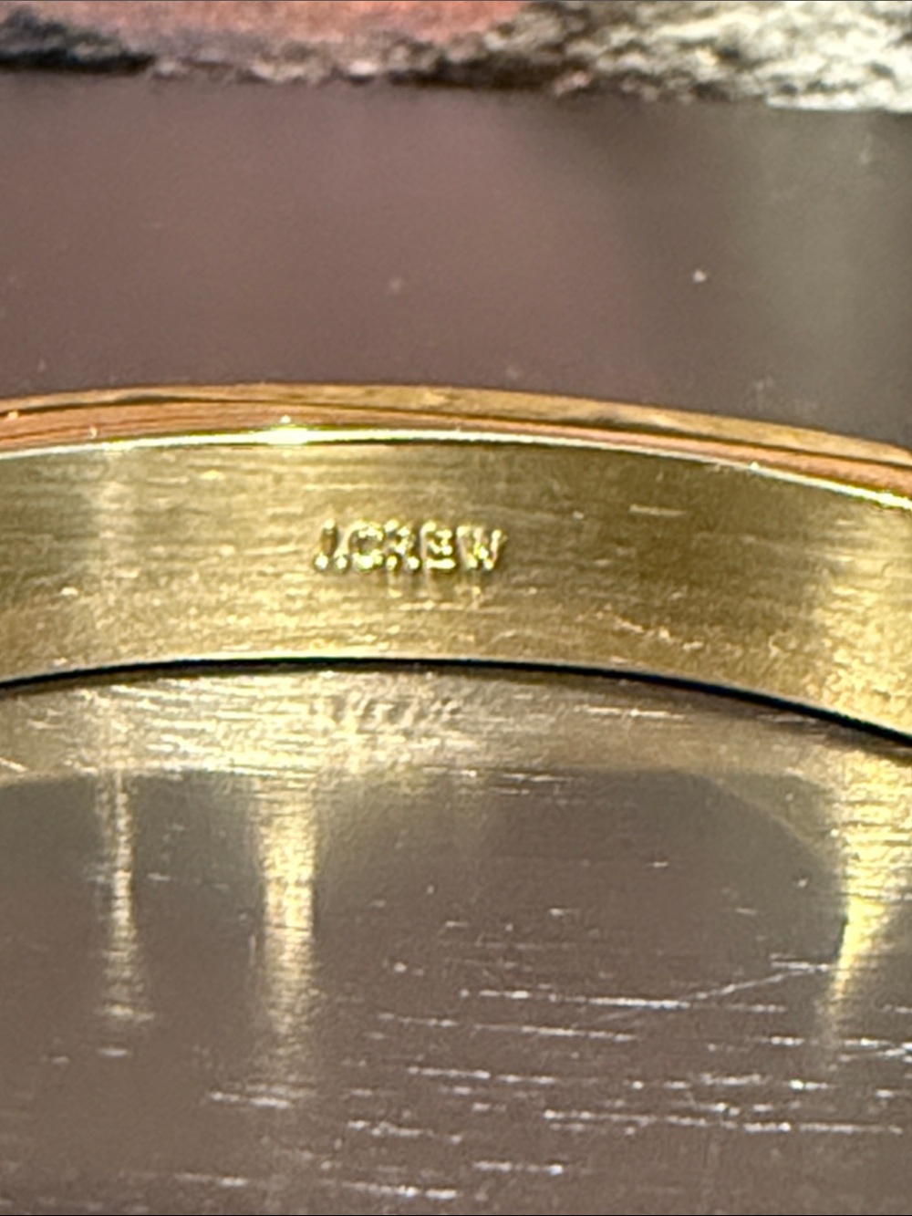 J. Crew Gold-Tone Bangle with Tortoiseshell Inlay - Picture 3 of 4